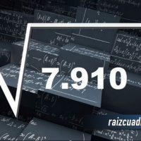 Resultado de la raíz cuadrada de 7910