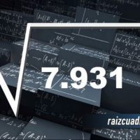 Resultado de la raíz cuadrada de 7931