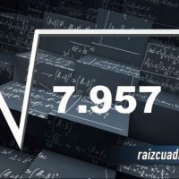 ¿Qué resultado obtenemos al resolver la raíz cuadrada de 7957?