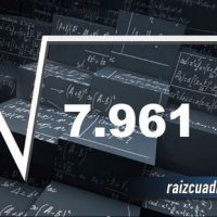 Resultado de la raíz cuadrada de 7961