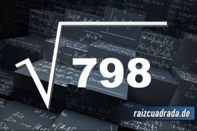 Resultado de la raíz cuadrada de 798