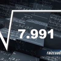 Resultado de la raíz cuadrada de 7991