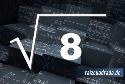 Resultado de la raíz cuadrada de 8