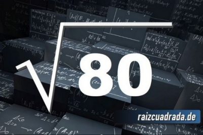 Resultado de la raíz de 80