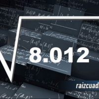 ¿Cuál es el resultado de la raíz cuadrada de 8012?