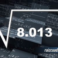 ¿Qué resultado obtenemos al resolver la raíz de 8013?