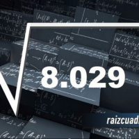 ¿Qué resultado obtenemos al resolver la raíz cuadrada de 8029?