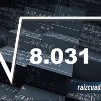 ¿Cuál es el resultado de la raíz cuadrada de 8031?