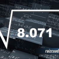 Resultado de la raíz de 8071
