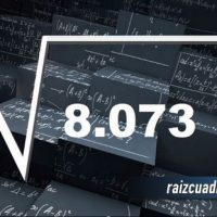 Resultado de la raíz cuadrada de 8073