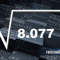 Resultado de la raíz cuadrada de 8077