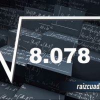 Resultado de la raíz de 8078