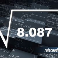 ¿Qué se obtiene al resolver la raíz de 8087?