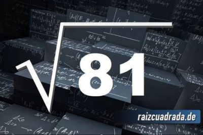 Resultado de la raíz cuadrada de 81