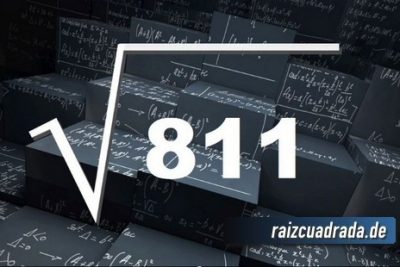 ¿Cuál es el resultado de la raíz cuadrada de 811?