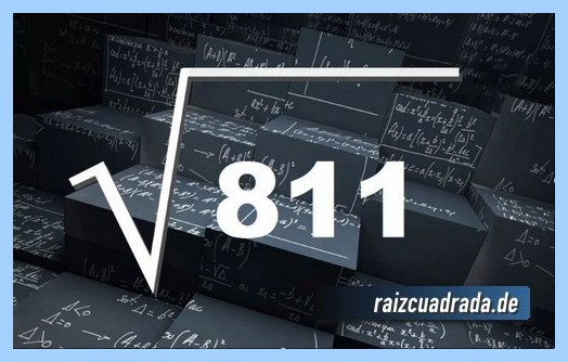 Representación matemáticamente la raíz de 811