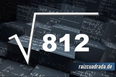 Resultado de la raíz cuadrada de 812