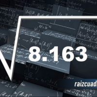 Resultado de la raíz cuadrada de 8163