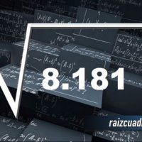 ¿Cuál es el resultado de la raíz de 8181?