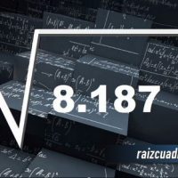 ¿Qué se obtiene al resolver la raíz de 8187?