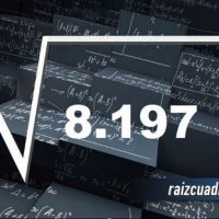 ¿Qué se obtiene al resolver la raíz cuadrada de 8197?