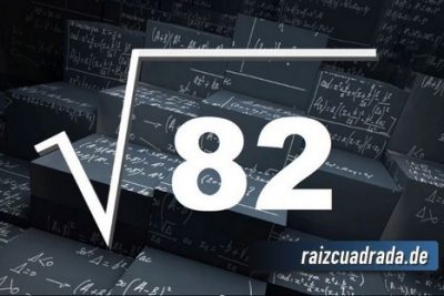 Resultado de la raíz de 82