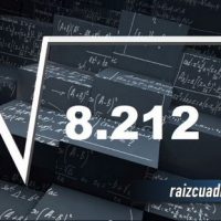 Resultado de la raíz cuadrada de 8212