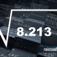 Resultado de la raíz cuadrada de 8213