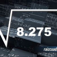Resultado de la raíz cuadrada de 8275