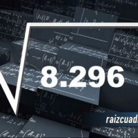 ¿Qué se obtiene al resolver la raíz cuadrada de 8296?