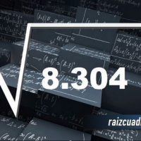 ¿Qué resultado obtenemos al resolver la raíz de 8304?