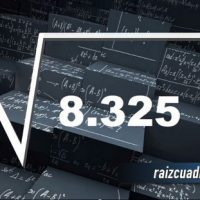 ¿Qué resultado obtenemos al resolver la raíz de 8325?