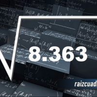 ¿Cuál es el resultado de la raíz cuadrada de 8363?