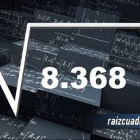 ¿Qué resultado obtenemos al resolver la raíz cuadrada de 8368?