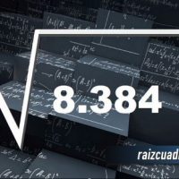 ¿Qué se obtiene al resolver la raíz de 8384?