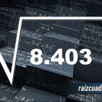 Resultado de la raíz cuadrada de 8403