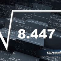 Resultado de la raíz de 8447