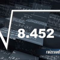 Resultado de la raíz de 8452