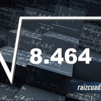 ¿Qué resultado obtenemos al resolver la raíz cuadrada de 8464?