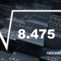 ¿Qué resultado obtenemos al resolver la raíz cuadrada de 8475?