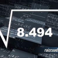 Resultado de la raíz de 8494