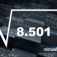 Resultado de la raíz cuadrada de 8501