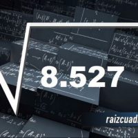 Resultado de la raíz de 8527