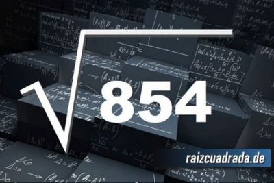 Resultado de la raíz de 854