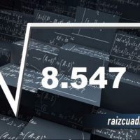 Resultado de la raíz cuadrada de 8547