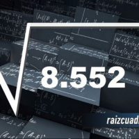 Resultado de la raíz de 8552