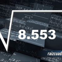 ¿Cuál es la raíz cuadrada de 8553?
