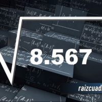 ¿Qué resultado obtenemos al resolver la raíz cuadrada de 8567?
