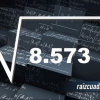 Resultado de la raíz de 8573