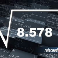 Resultado de la raíz de 8578